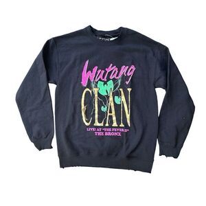 Wu-Tang Clan Crewneck Sweatshirt M‎ Black Graphic Print Unisex Pullover